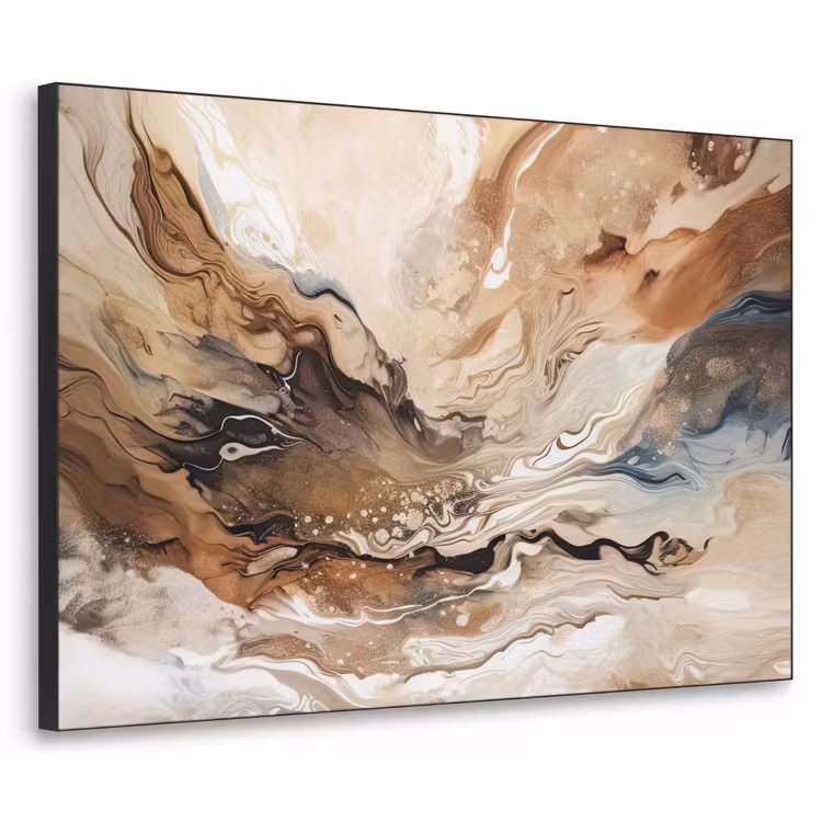 Art Frame - Abstract - Kunst - Verf - Beige - Modern — 1