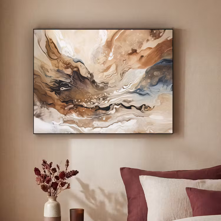 Art Frame - Abstract - Kunst - Verf - Beige - Modern — 3