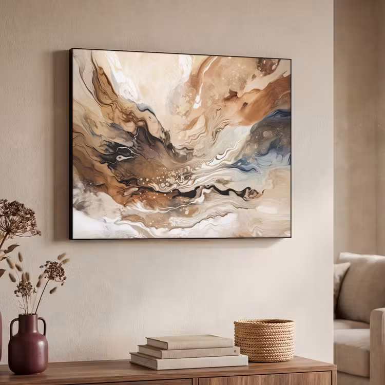 Art Frame - Abstract - Kunst - Verf - Beige - Modern — 7