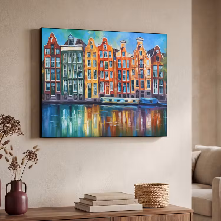 Art Frame - Amsterdam - Olieverf - Gracht - Schilderij - Kunst — 7