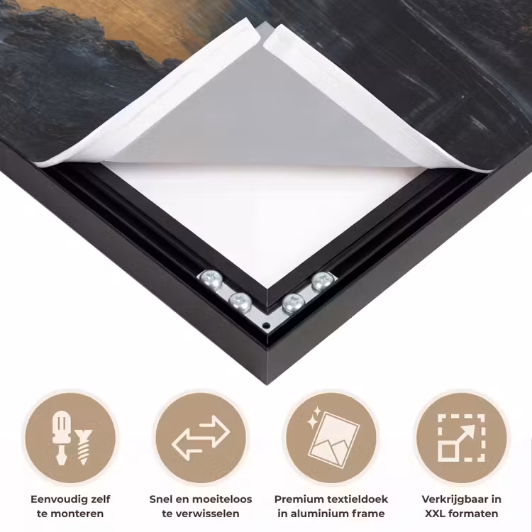 Art Frame - Berglandschap met Gouden Zonsondergang — 4