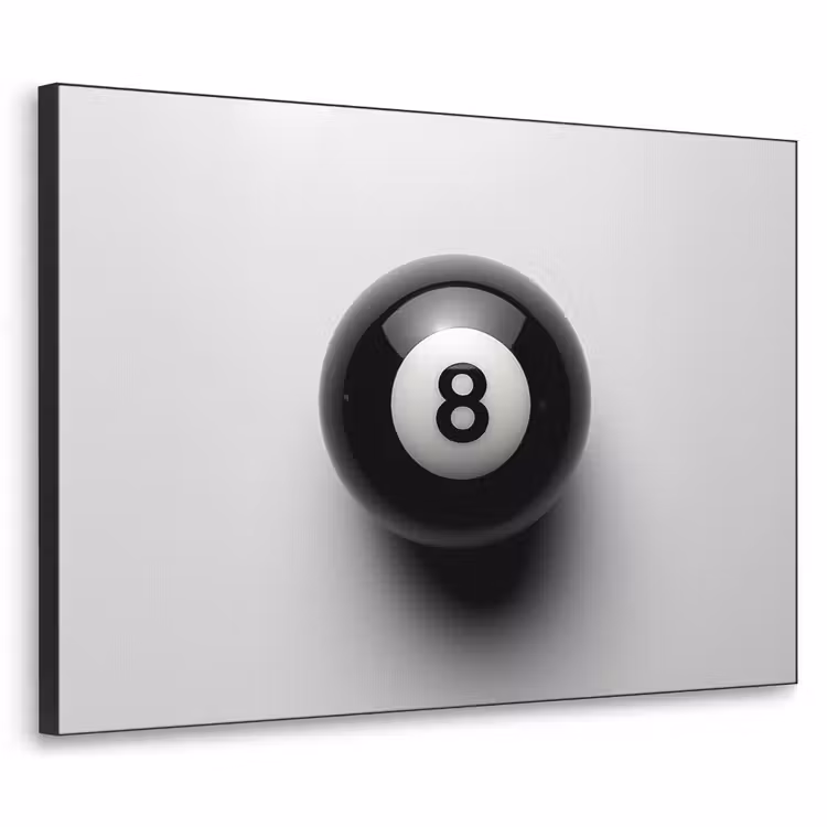 Art Frame - Biljartbal - Getal - Acht - Wit — 1