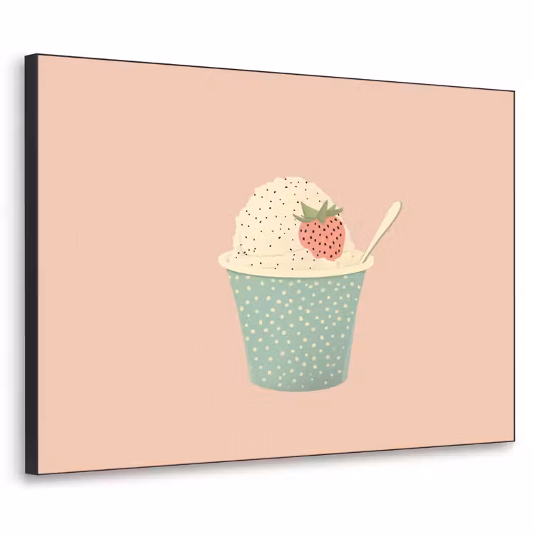 Art Frame - Bakje - Ijs - Aardbei - Roze — 1
