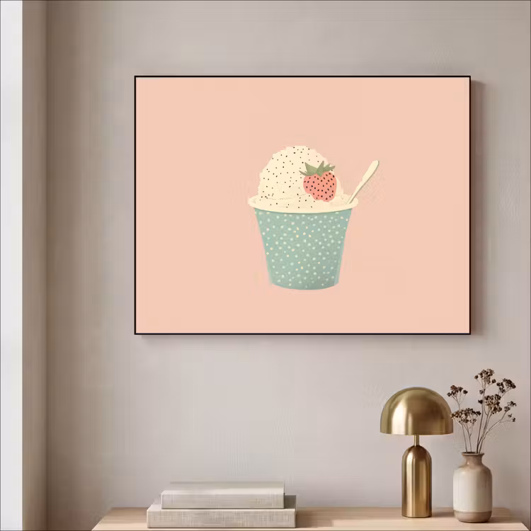 Art Frame - Bakje - Ijs - Aardbei - Roze — 5