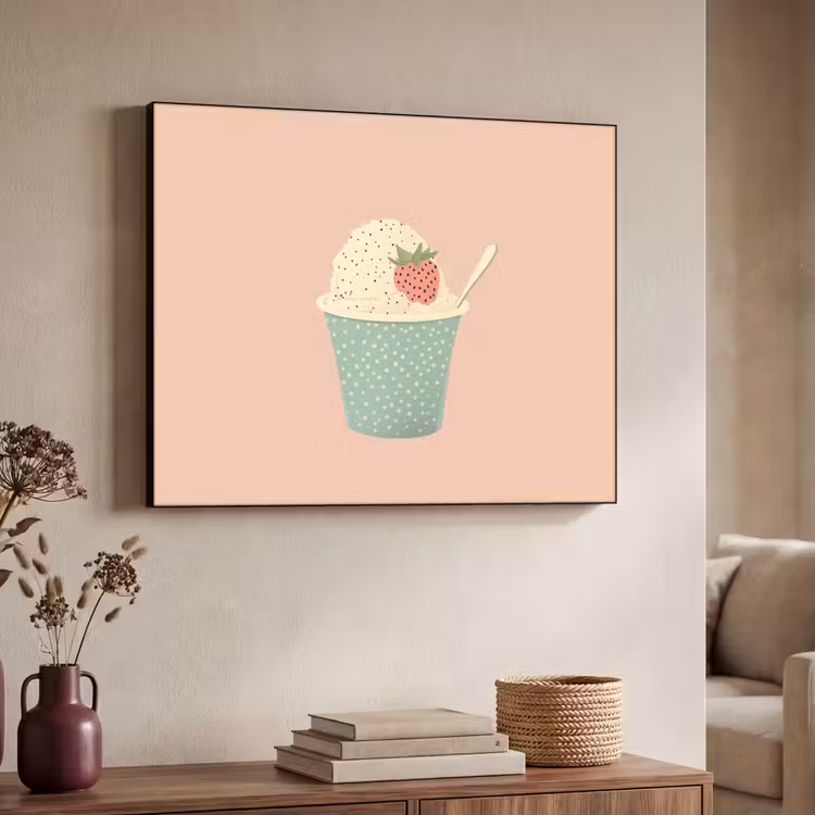 Art Frame - Bakje - Ijs - Aardbei - Roze — 7