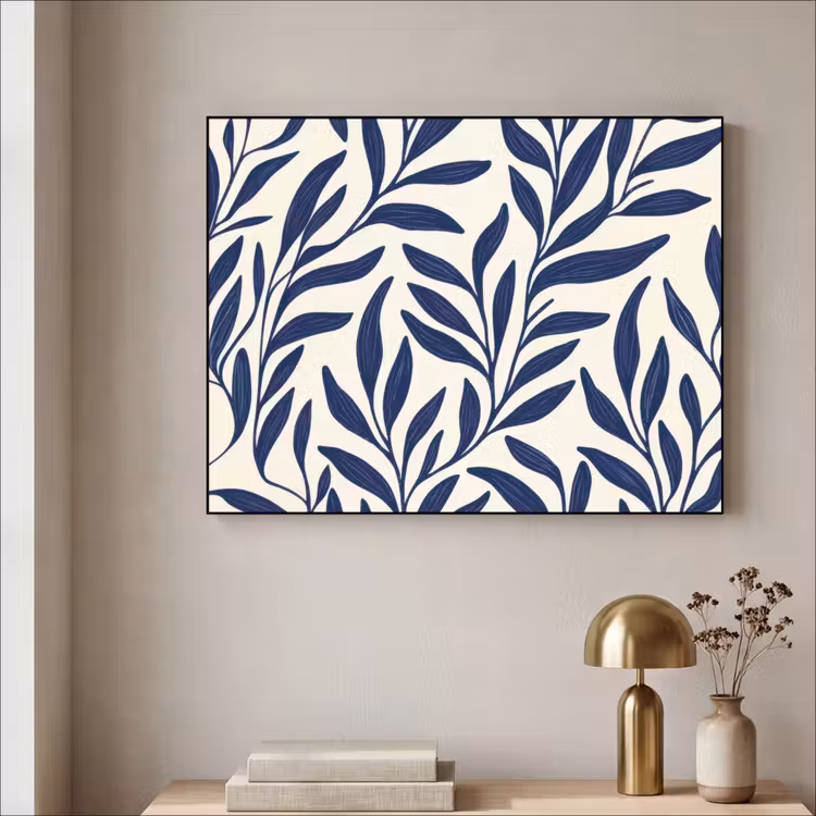 Art Frame - Bladeren - Klimop - Donkerblauw — 5