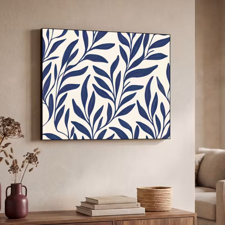 Art Frame - Bladeren - Klimop - Donkerblauw — 7