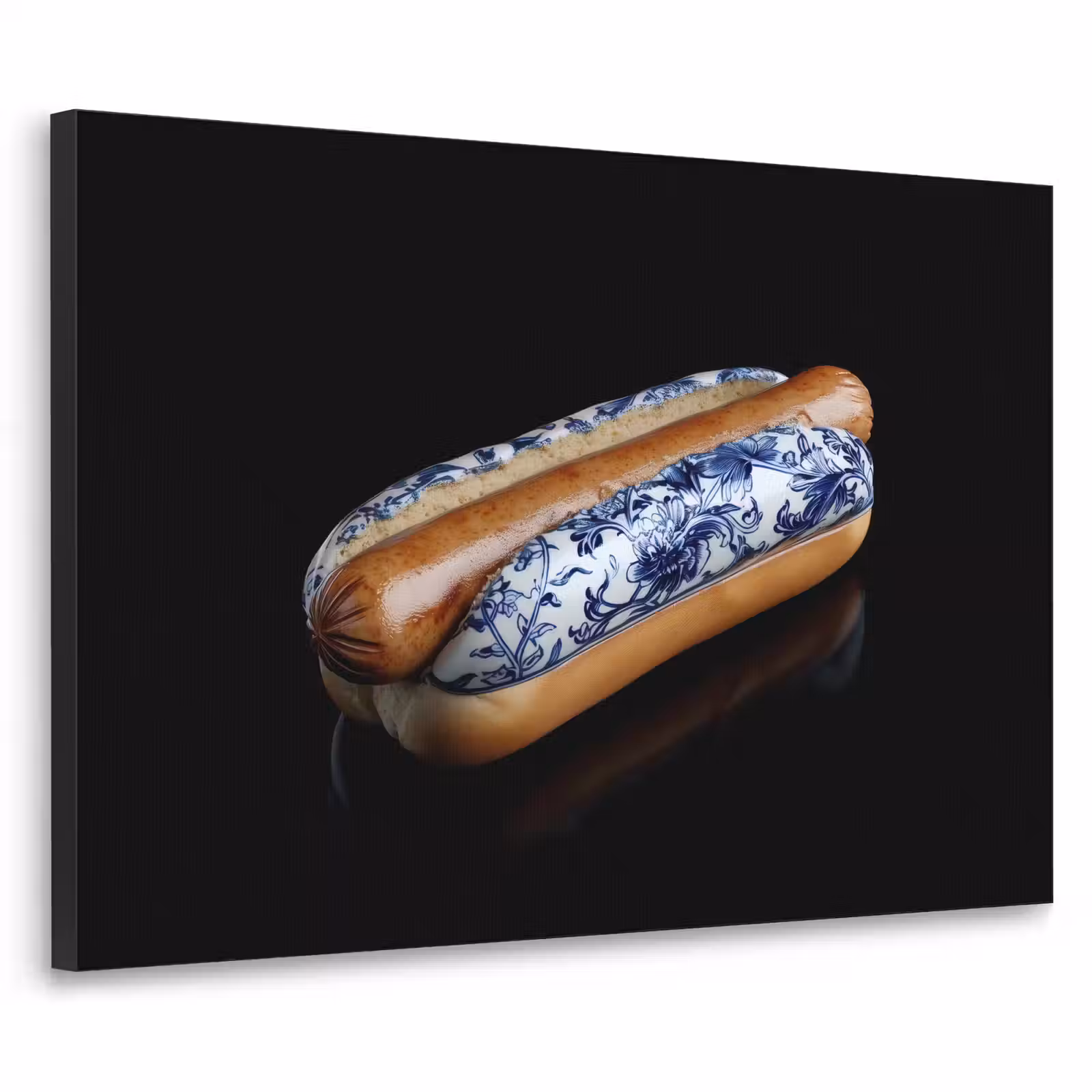 Art Frame - Hotdog - Porselein - Delfts blauw - Eten — 1