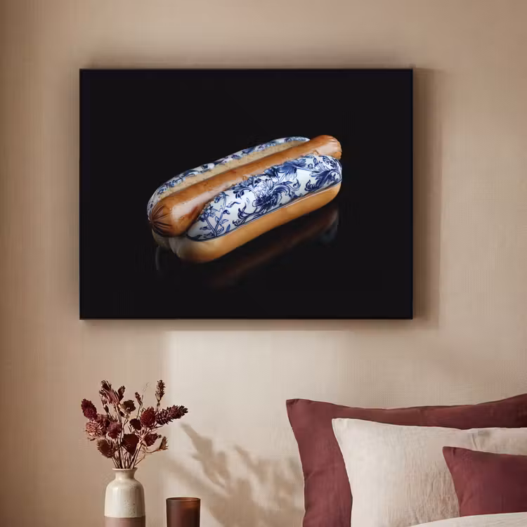 Art Frame - Hotdog - Porselein - Delfts blauw - Eten — 3