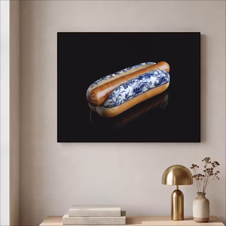 Art Frame - Hotdog - Porselein - Delfts blauw - Eten — 5