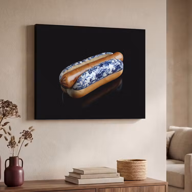 Art Frame - Hotdog - Porselein - Delfts blauw - Eten — 7