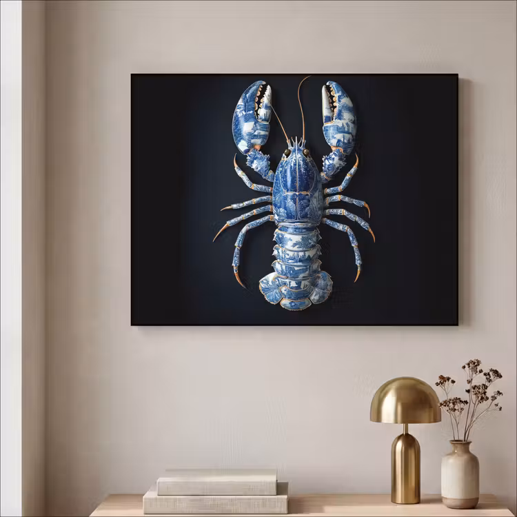 Art Frame - Kreeft - Delftsblauw - Schild - Stoer — 5
