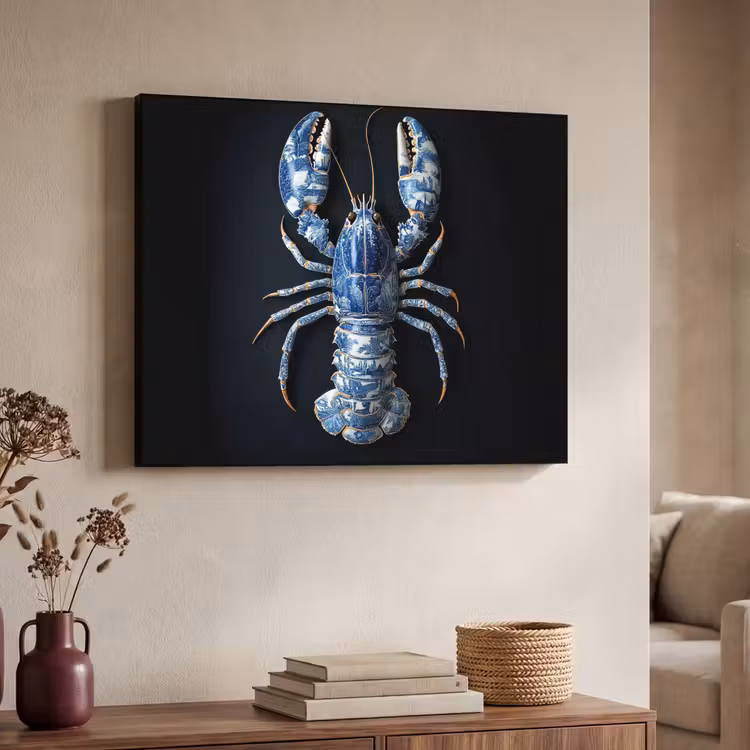 Art Frame - Kreeft - Delftsblauw - Schild - Stoer — 7