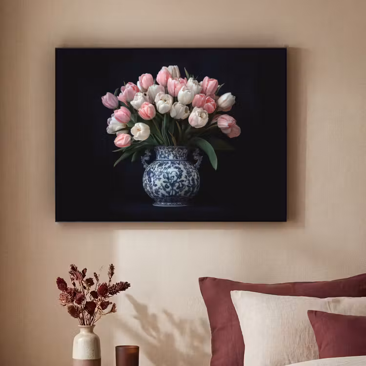 Art Frame - Bloemen - Roze - Tulpen - Vaas — 3