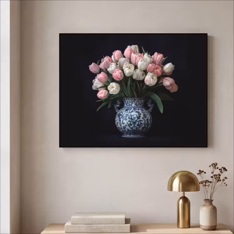 Art Frame - Bloemen - Roze - Tulpen - Vaas — 5