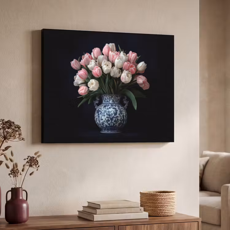 Art Frame - Bloemen - Roze - Tulpen - Vaas — 7