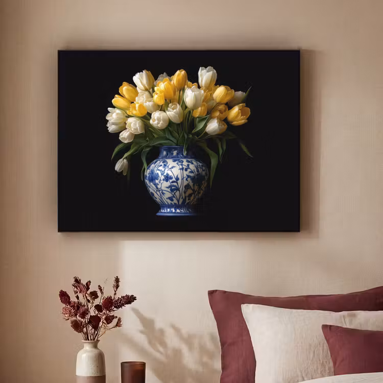 Art Frame - Geel - Tulpen - Vaas - Bloemen — 3