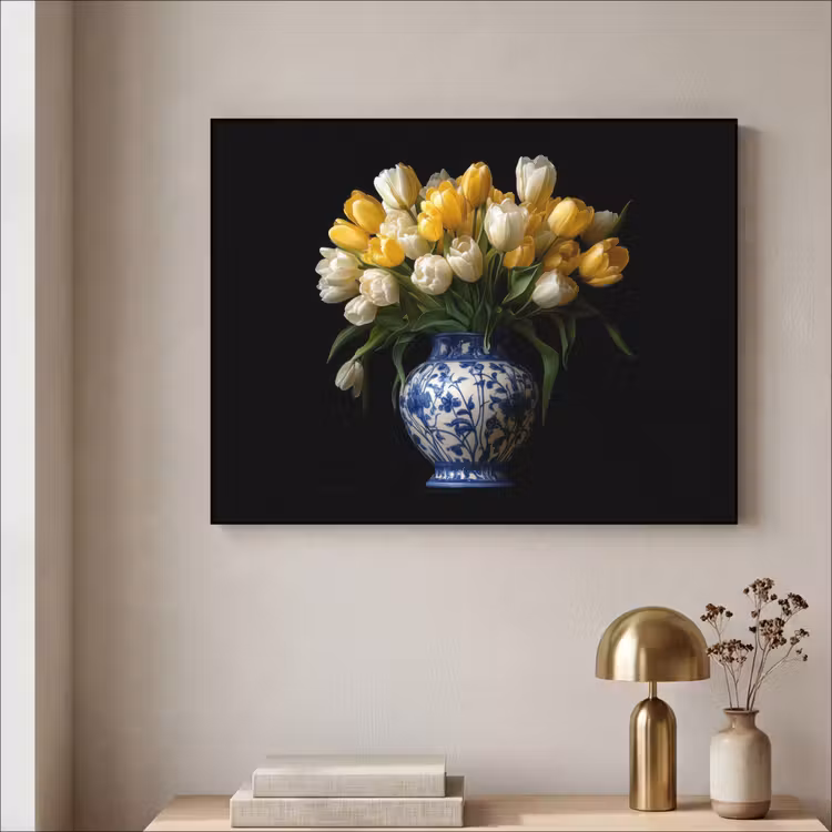 Art Frame - Geel - Tulpen - Vaas - Bloemen — 5