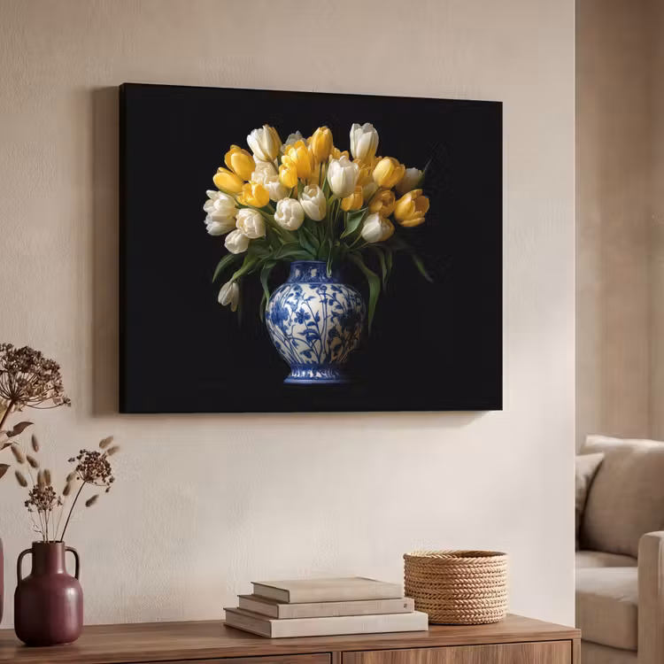 Art Frame - Geel - Tulpen - Vaas - Bloemen — 7