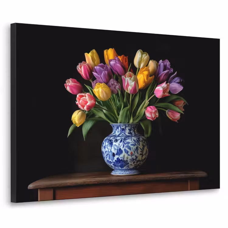 Art Frame - Tulpen - Kleuren - Hout - Vaas — 1