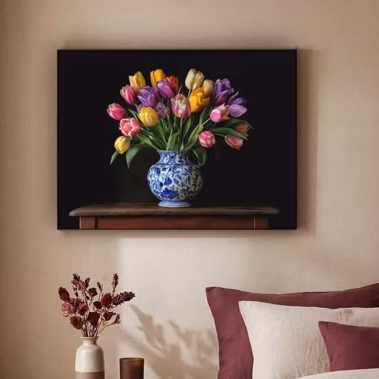 Art Frame - Tulpen - Kleuren - Hout - Vaas — 3