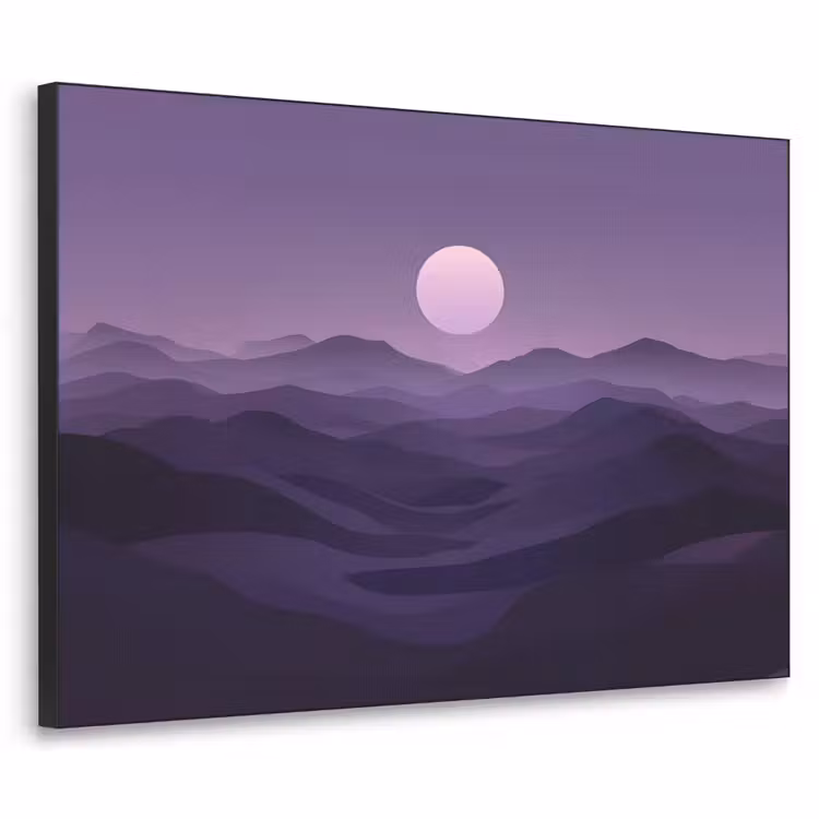 Art Frame - Heuvels - Paars - Mist - Zon — 1
