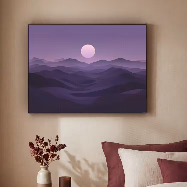 Art Frame - Heuvels - Paars - Mist - Zon — 3