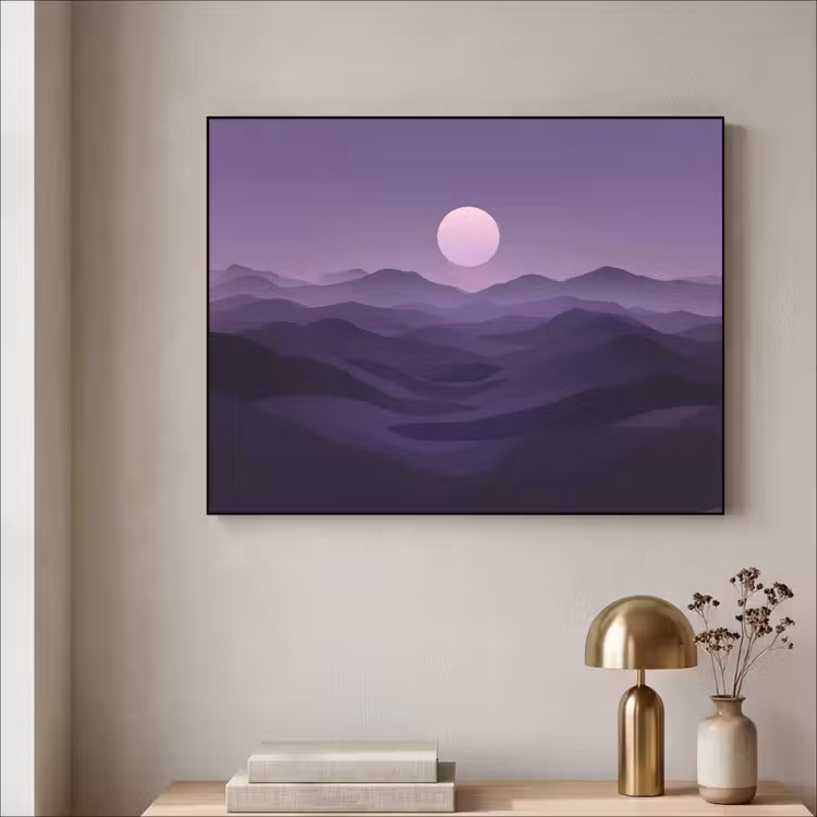 Art Frame - Heuvels - Paars - Mist - Zon — 5