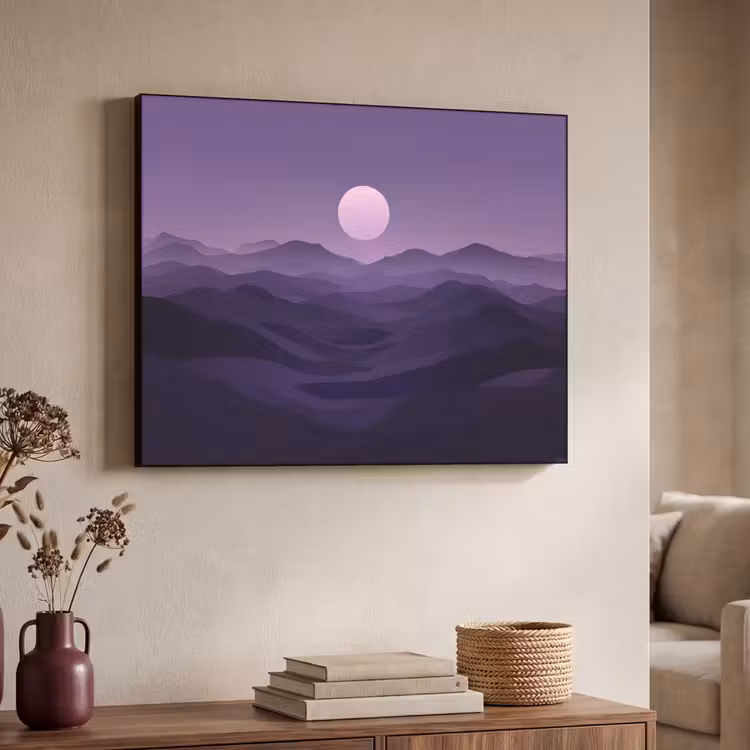 Art Frame - Heuvels - Paars - Mist - Zon — 7