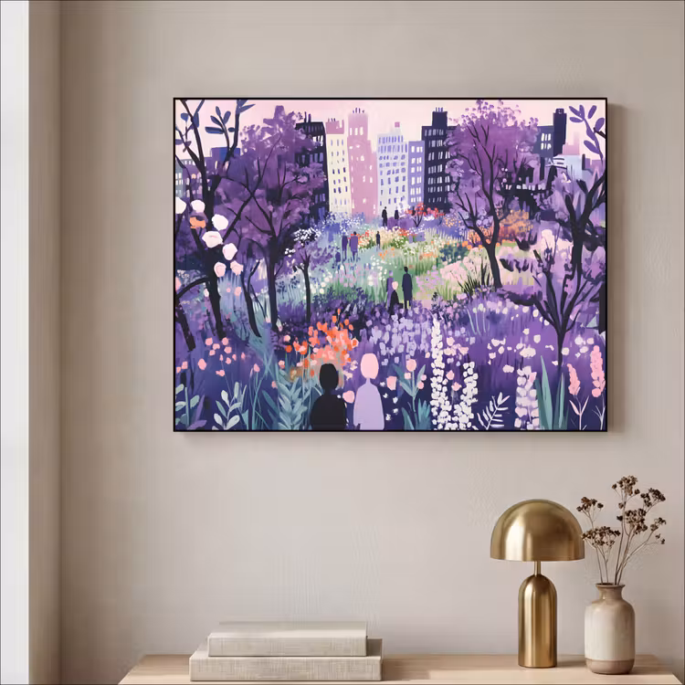 Art Frame - Park - Bomen - Bloemen - Gebouwen — 5