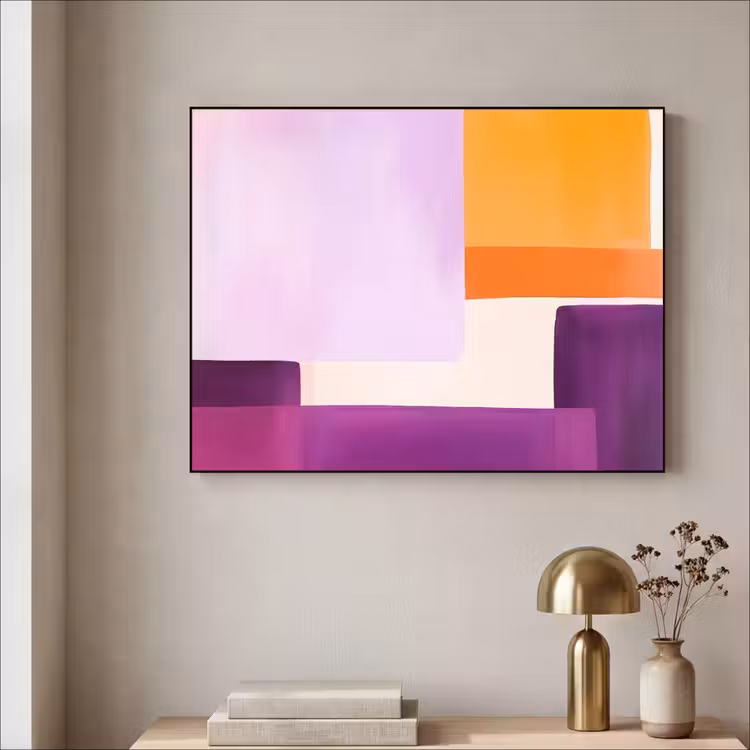 Art Frame - Vlakken - Abstract - Rechthoekig - Oranje — 5