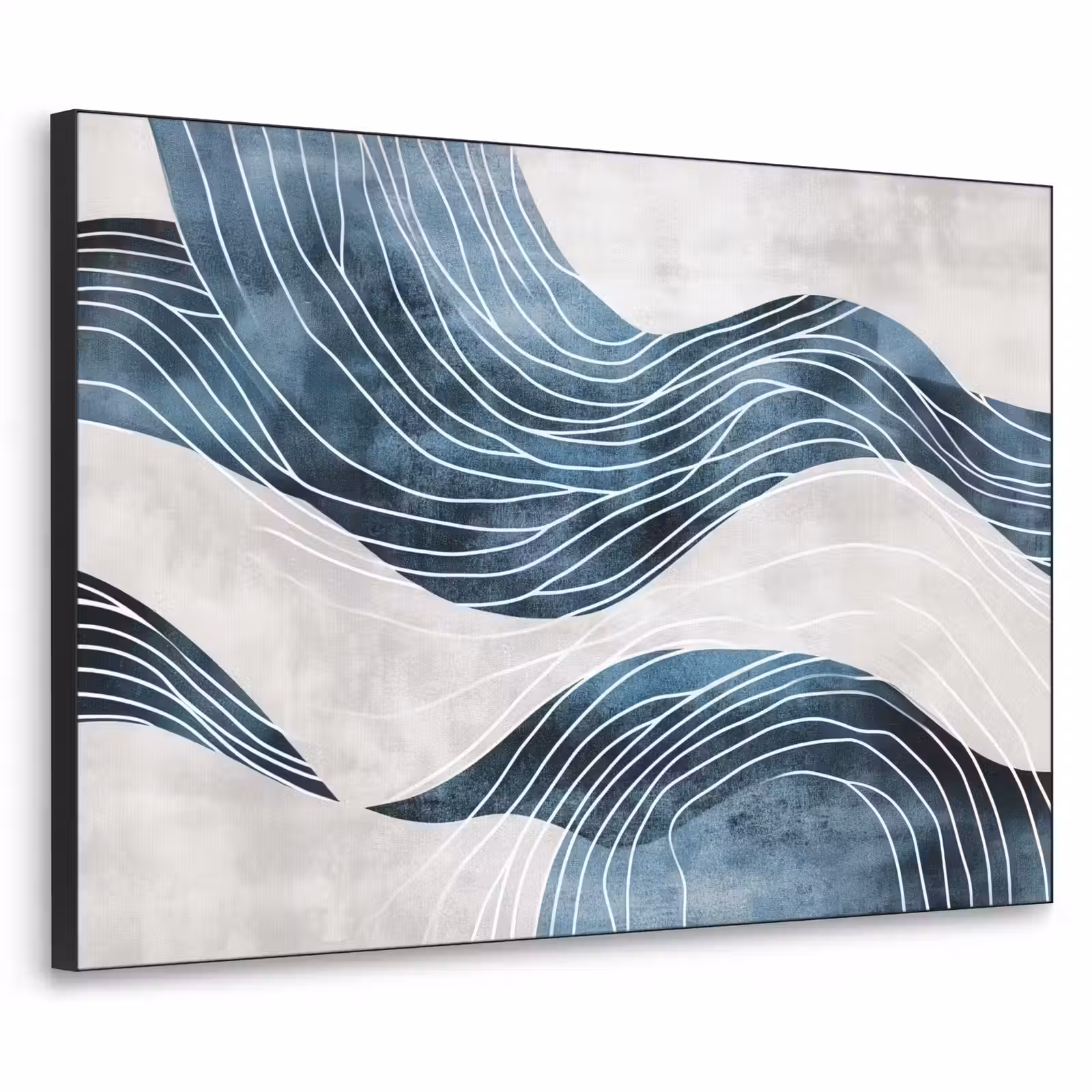 Art Frame - Lijnen - Golven - Abstract - Grijs — 1