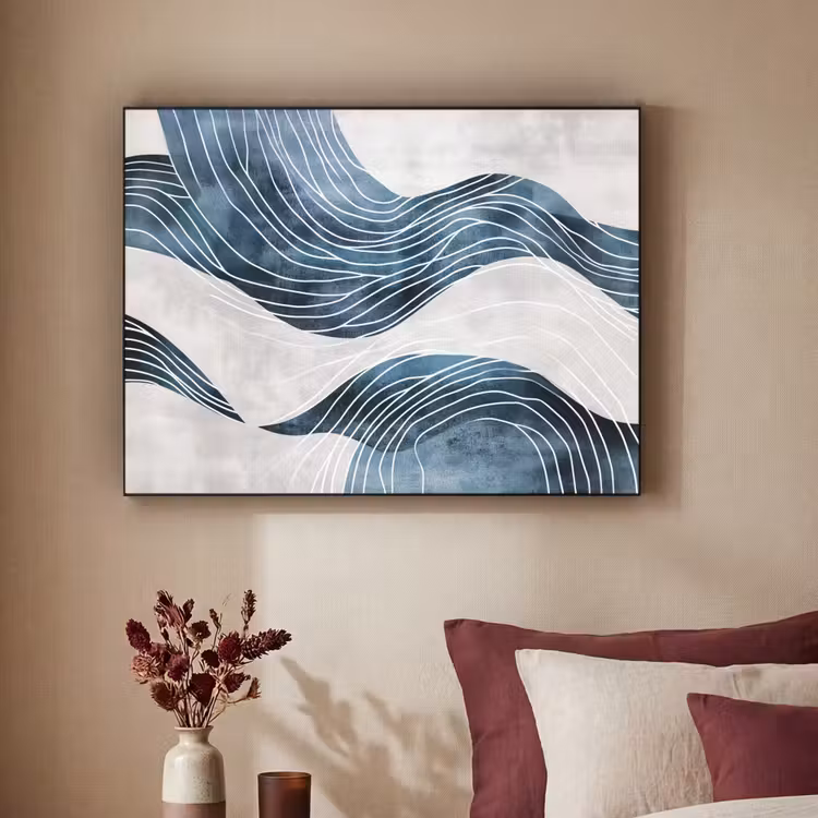Art Frame - Lijnen - Golven - Abstract - Grijs — 3