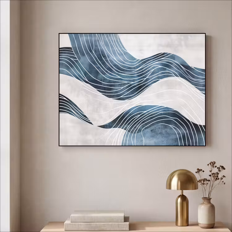Art Frame - Lijnen - Golven - Abstract - Grijs — 5