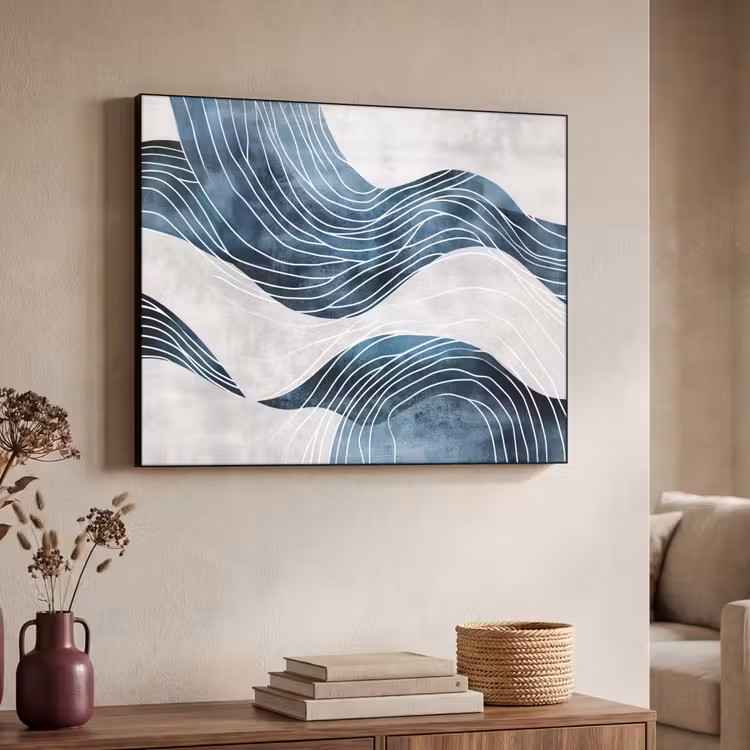 Art Frame - Lijnen - Golven - Abstract - Grijs — 7