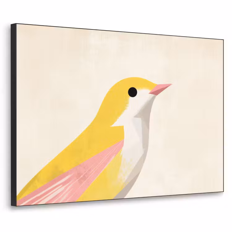 Art Frame - Vogel - Minimalistisch - Geel — 1