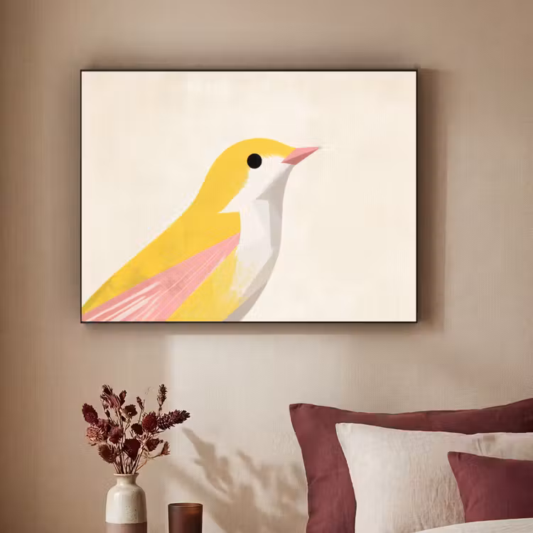 Art Frame - Vogel - Minimalistisch - Geel — 3