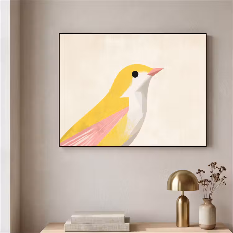 Art Frame - Vogel - Minimalistisch - Geel — 5