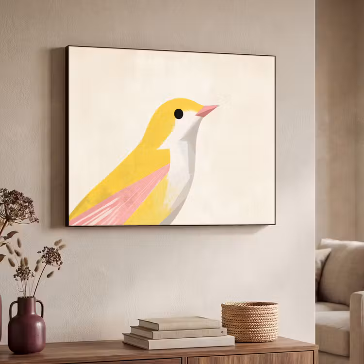 Art Frame - Vogel - Minimalistisch - Geel — 7