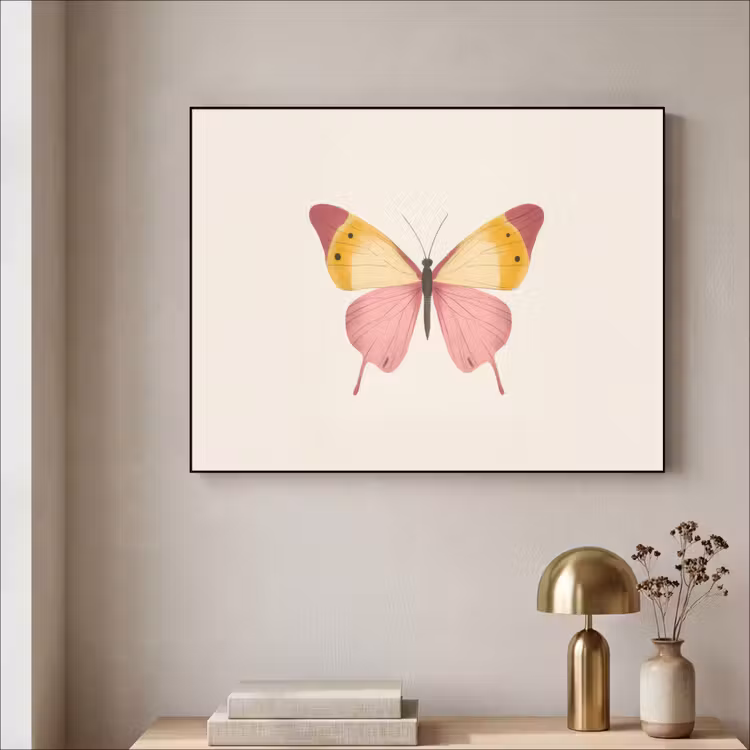 Art Frame - Vlinder - Illustratie - Roze — 5