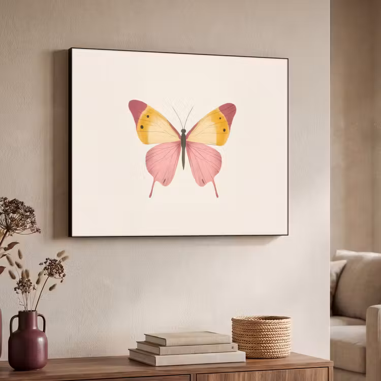 Art Frame - Vlinder - Illustratie - Roze — 7