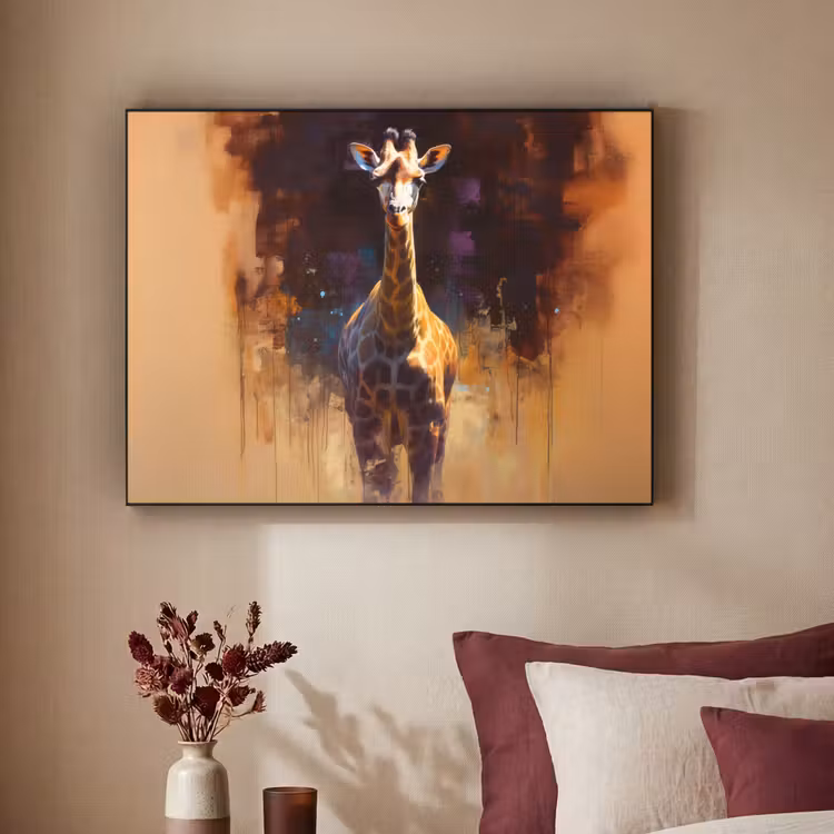 Art Frame - Giraf - Bruin - Abstract - Geschilderd — 3