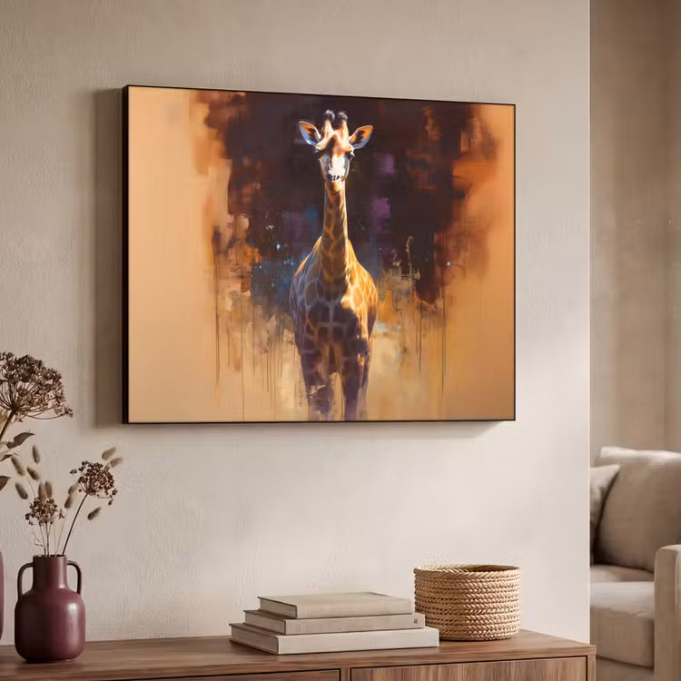 Art Frame - Giraf - Bruin - Abstract - Geschilderd — 7