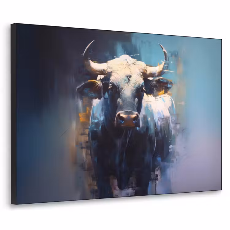 Art Frame - Stier - Zwart - Abstract - Horens — 1