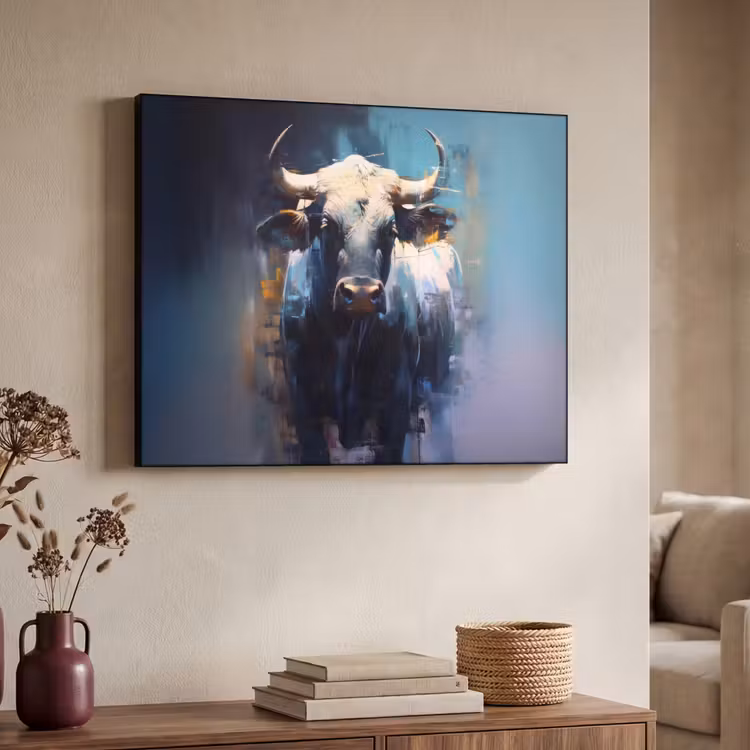 Art Frame - Stier - Zwart - Abstract - Horens — 7