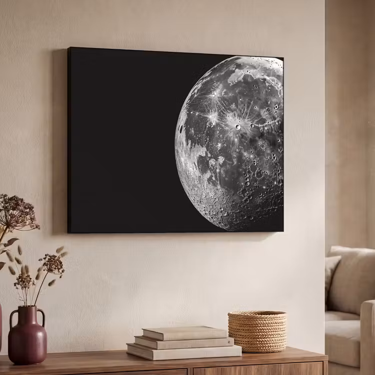 Art Frame - Close-up - Maan - Wit - Textuur — 7