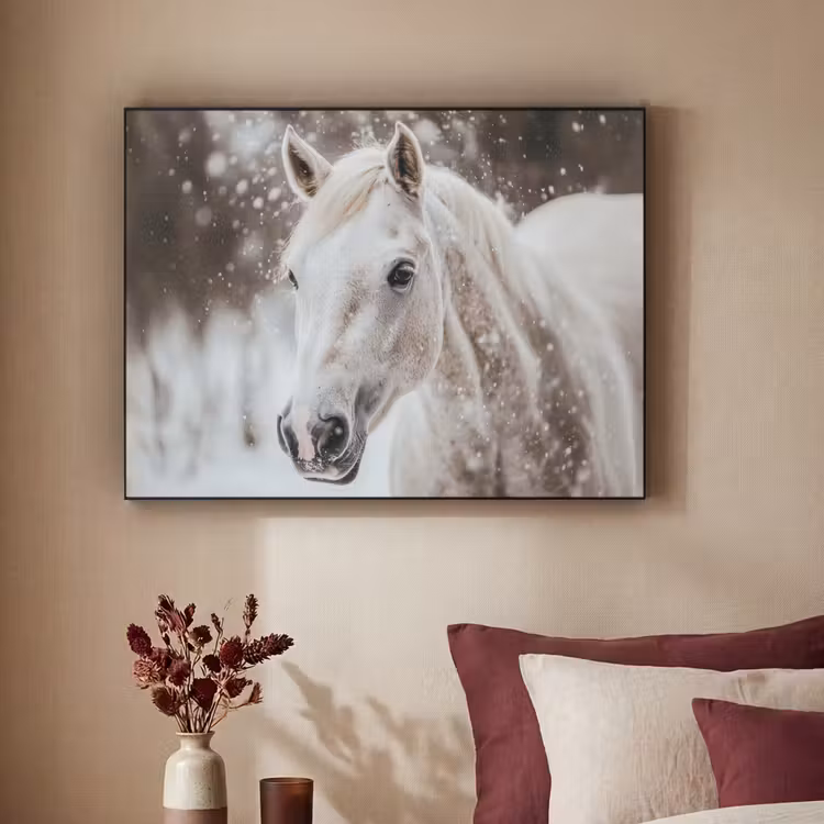 Art Frame - Paard - Wit - Winter - Natuur - Sneeuw - Dieren — 3