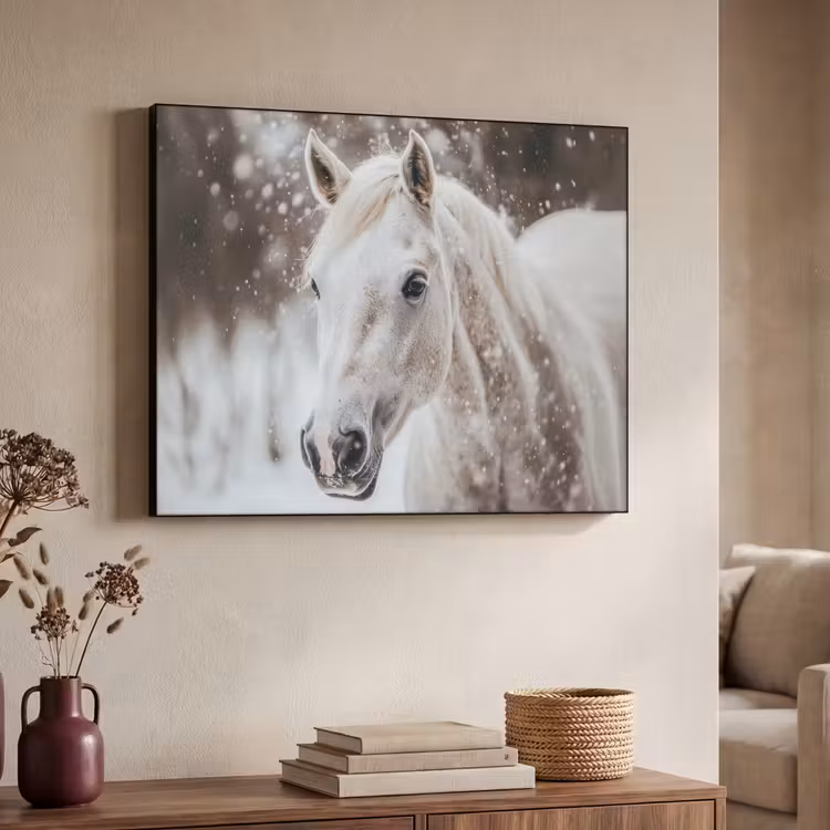Art Frame - Paard - Wit - Winter - Natuur - Sneeuw - Dieren — 7