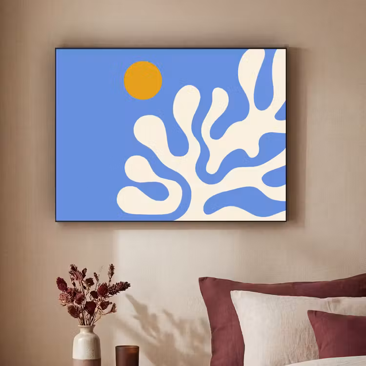 Art Frame - Minimalistisch - Organisch patroon - Blauw — 3