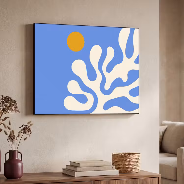 Art Frame - Minimalistisch - Organisch patroon - Blauw — 7